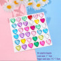 90 pièces COEUR STRASS autocollant Kit - Pierre acrylique autocollant pour le corps, bricolage artisanat, mariage, Saint Valenti