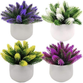 Fycooler Plantes Artificielles en Pot, Plantes Topiaires Artificielles de Cactus, Plantes Succulentes Décoratives Faux Cactus en