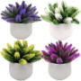 Fycooler Plantes Artificielles en Pot, Plantes Topiaires Artificielles de Cactus, Plantes Succulentes Décoratives Faux Cactus en