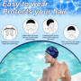 Zuxbolf 4PCS Bonnet de Bain Piscine Natation pour Adulte Bonnet de Natation Femme et Homme Bonnet de Bain Tissu Polyester Souple