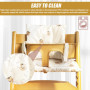 WANDGU Coussin Chaise Haute Bebe: Coussin Compatible avec Stokke Tripp Trapp pour un Nettoyage Facile Détachable, Coussin de Cha