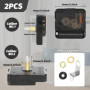 2 Pièces Mecanisme Horloge Murale, Mouvement d'Horloge Quartz, Silencieux Mécanisme Horloge Pile, avec 5 Paires différentes Horl