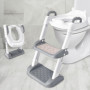 Mkitnvy Reducteur Toilette Enfant, Réducteur WC avec Marches, siège de toilette réglable avec rembourrage en PU, anti-éclaboussu