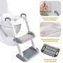Mkitnvy Reducteur Toilette Enfant, Réducteur WC avec Marches, siège de toilette réglable avec rembourrage en PU, anti-éclaboussu