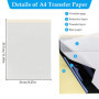 UTOCLEC Papier Transfert Tatouage, 50 Feuilles Stencil Tatouage Transfert Papier, 4 Couches Papier Tatouage pour Transfert Forma
