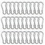 GeekerChip Lot de 30 Petit Mousqueton,Mousquetons en Aluminium Porte Clef Mousqueton,3.6 * 41 mm,pour Sac à Dos Laisse Chien Cam
