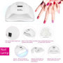 Sun X Sèche-ongles, bavoir adulte, lampe à ongles LED UV avec 36 lumières et capteur automatique et 4 minuteur(EU) 54 W