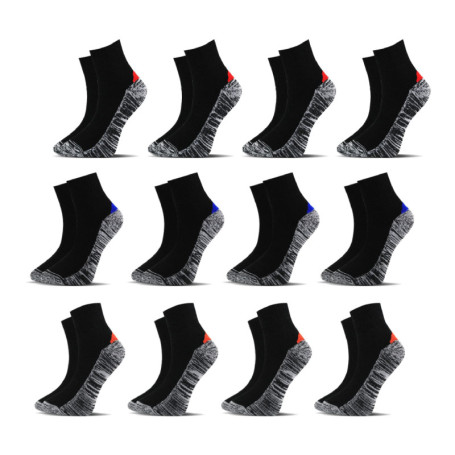 Socksberg, 12 paires de chaussettes courtes | Chaussettes de travail courtes pour hommes| Chaussettes de sport durables et anti-