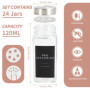 Lannvan Pot à Épices en Verre - 24 Pièces Bocaux à Épices Françaises - 120ml Boite a Epices Cuisine Rangement avec Tamis, 246 Ét