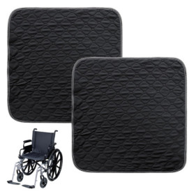 Lot de 2 coussins de chaise lavables pour incontinence : 50 x 50 cm, imperméables, tapis d'incontinence antidérapants pour faute