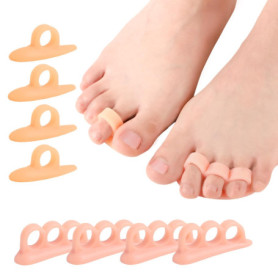 Welnove Hammertoe Correcteur d'orteils en gel – 8 coussinets de soutien d'orteils – Réalignent les orteils, courbés, bouclés, gr