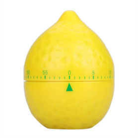 Minuteur de Cuisine en Forme de Citron Nouveauté Mignon Minuterie de Cuisine Minuterie Manuelle Rotation Minuterie Outil de Cuis
