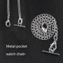1 Pièces Chaîne de Gilet Montre de Poche, Chaîne de Montre Pendante, Chaîne Classique en Métal, Chaîne d'Albert pour Hommes, ave
