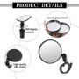 2 PCS Miroir Voiture Bébé, Retroviseur Voiture Bebe, Miroir Bébé 360° Rotation Réglable, Polyvalent Rétroviseurs Vélo Nylon HD p