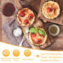 6 pcs moule à tartelette, 10cm Antiadhésifs de à Quiche, Ronde Tarte à Fond Amovible, Moule à Tarte Cannelé Fond Amovible Moule 