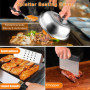 Sumeber Accessoires de barbecue en acier inoxydable avec spatule pour barbecue, presse à hamburger Smash en fonte, accessoires d