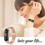 PaceBid Bracelet Compatible avec Xiaomi Mi Band 6/5, Bracelet de Montre en métal en Acier Inoxydable tissé en Maille, Ajustable 