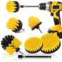 Sliva Lot de 6 brosses à récurer électriques avec extension longue pour nettoyer le sol, la moquette, le carrelage, les joints, 