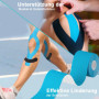 SURFOU Strap Sport Tape Kinesiologie, 2 Rouleau 5cm X 5m Bleu + Noir, Adhesive Forte, Bande Élastique Taping Récupération, Pour 