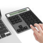 Pavé numérique Bluetooth - Avec calculatrice d'affichage - Clavier numérique sans fil Bluetooth 2 en 1 - Entrée de données + cal