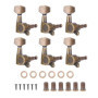 6pcs Tuning Pegs Verrouillage Tuners têtes de Machines avec vis Accessoire pour Guitare électrique Acoustique(6R)