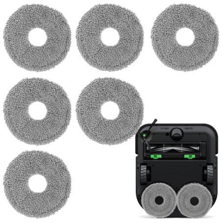 Figarge Ecovacs Deebot t20 Omni Lot de 6 chiffons de nettoyage interchangeables compatibles avec Ecovacs Deebot t20 Omni
