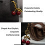 jatimdotin Porte Clés Cerise, Versatile Key Ring, Breloque de Sac à Main en Forme de Cerise, Accessoire de Voiture, Élégant Port