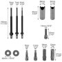 QWORK® Extracteurs de Roulement de Roue Moto, 9 à 23mm Extracteur de Roulement Interieur avec Clips Ouverts en 5 Tailles pour la