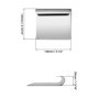 QWORK® spatule à pâte, grattoir de cuisine, gadget de cuisine, 14 X 12 cm, inox
