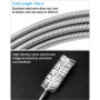 QWORK 2 pièces Brosse de Nettoyage Flexible, Tuyau Brosses de Nettoyage, utilisée pour Nettoyage Aquarium, Trou de vidange de ré