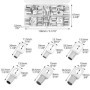 QWORK® 30 Pièces Cosses de Câble 16/25/35 mm², Cosses Électriques Ronde àŒillet en Cuivre Étamé - Connecteurs de Câbles Batterie