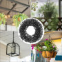 QWORK® Chaînes de paniers suspendus, chaînes suspension de 5 m, chaînes noires réglables, pour nichoirs, jardinières et ornement