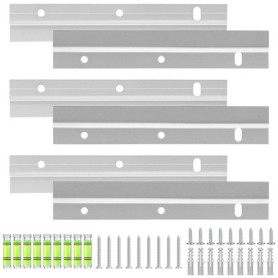 QWORK® Lot de 6 cintres pour tableau à taquet français, cintre en Z de 15 cm, supporte jusqu'à 10 kg, idéal pour les panneaux mu