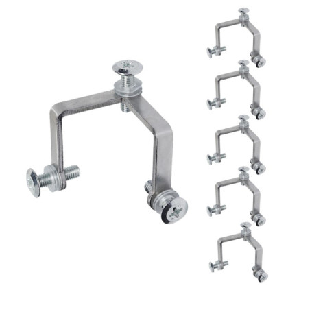 Lokatall Lot de 6 supports de serrage réglables sans monture pour vitrines, aquariums, balustrade
