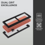 H&S Pierre à Aiguiser les Couteaux avec Base Antidérapante en Caoutchouc - Aiguiseur Bilatéral Grain 3000/8000 - Pierre a Affute