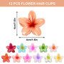 ZkateTrade 12 Pièces Pince Cheveux Fleur, Petite Pinces à Griffes Fleur Antidérapantes, Barettes Cheveux Fleur Forte Grip Pour F