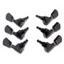 Alnicov Guitar Locking Tuners 3L3R Keystone Knobs avec cordon de verrouillage scellé pour guitare électrique ou acoustique noir