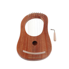 Alnicov Lyre harpe 10 cordes harpe petite harpe portable avec clé d'accord pour instrument de musique à cordes harpe de qualité 