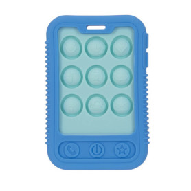 Nuby Giggle Bytes | Jouet Sensorielle Dentition en forme Téléphone | Bleu | Convient dès 3 mois