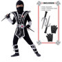 Spooktacular Creations Ensemble de costumes Silver Ninja Deluxe avec accessoires en mousse Ninja jouets pour enfants Kung Fu Out