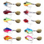BYZESTY Lot de 10 leurres de pche - Jig Spinner - Spinnerbait - Tte en plomb - Pour truite, perche, brochet, sandre, poisson-cha