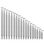 Flexzion Voir la Bande Bars Spring Set 360 Pcs - Montres Bracelet Pins Lien Repair Tool Kit 8-25mm Pack en Acier Inoxydable pour