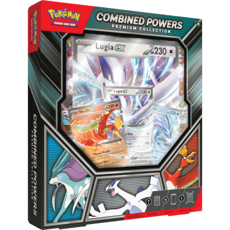 Pokémon: Combined Powers Premium Collection – Langue Anglaise du JCC Pokémon (7 Cartes Brillantes, 1 Carte Grand Format et 11 bo