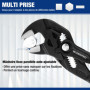 WORKPRO Clé à Pince 180 mm, Pince Multiprise en Acier Cr-V, Serrage Rapide, Ouverture Maximale de 40 mm, Pince-Clé Polyvalente p