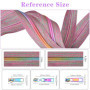 Elesunory Lot de 12 fermetures éclair arc-en-ciel en nylon pour couture, 9 m de long, 3 styles de tirettes arc-en-ciel, pour bri