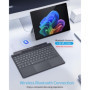 TiMOVO Clavier Italien Compatible avec Microsoft Surface Pro 11/10/9/8/X, Clavier QWERTY avec Trackpad et Porte Stylo, Gris