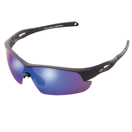 Polars Design, Lunettes de soleil de sport polarisées pour homme et femme - Légères - Protection UV - Monture TR90 - Anti-reflet