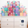 Connetix Tiles Lot de 120 pièces pastel créatif,Kit éducatif magnétique avec grands carrés, des manoirs, etc