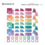 Connetix Tiles Lot de 120 pièces pastel créatif,Kit éducatif magnétique avec grands carrés, des manoirs, etc