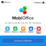 Suite de bureau 4 en 1 MobiOffice Lifetime pour Windows | Licence Lifetime | Traitement de texte, feuilles de calcul, présentati